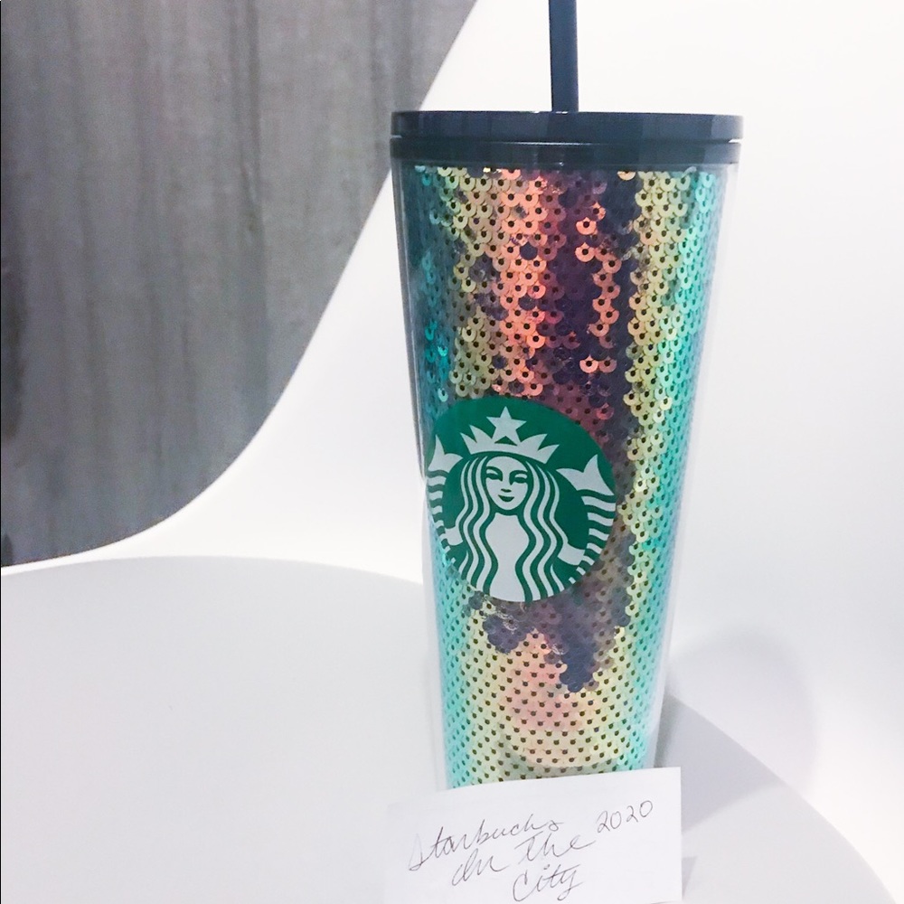 LAST ONE - BNWT Starbucks Sequin Tumbler 🖤